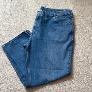 Carhartt Mens Relax fit 5 pocket Blue Jeans Size 46x30